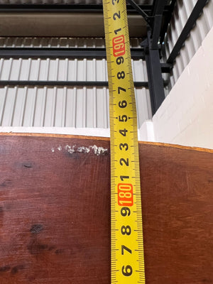 Rustic Oak & Mahogany Sideboard Cabinet with Shelves and Drawers