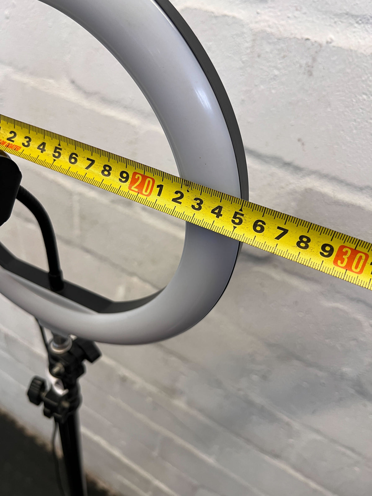 🔆 Adjustable Black Ring Light with Tripod Stand – Like New!