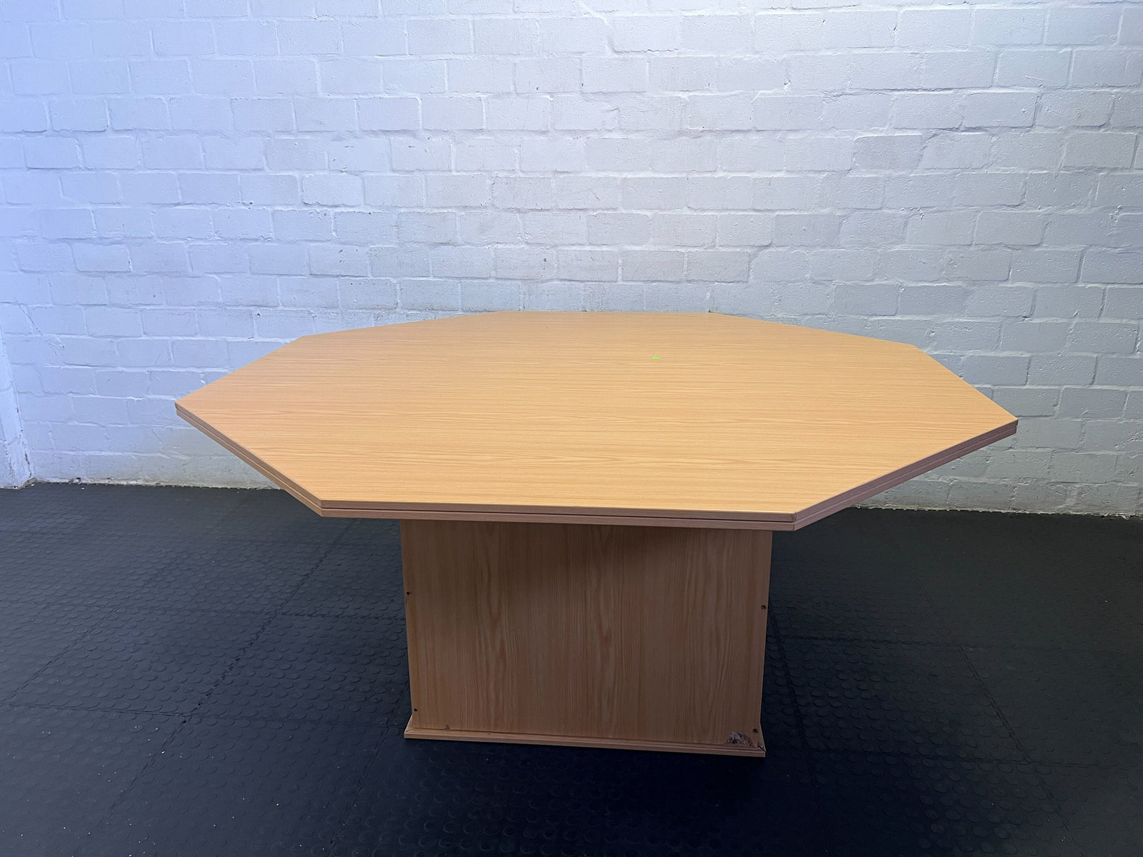 Stylish Hexagonal Light Wood Dining Table with Minor Wear - REDUCED