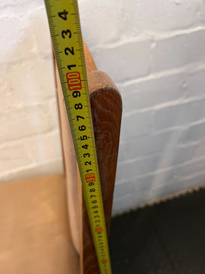 Vintage Wooden Dining Chair with Beige Upholstered Seat