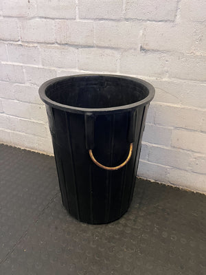 Durable Black PolyCrate Waste Bin with Handles - Light Scratches