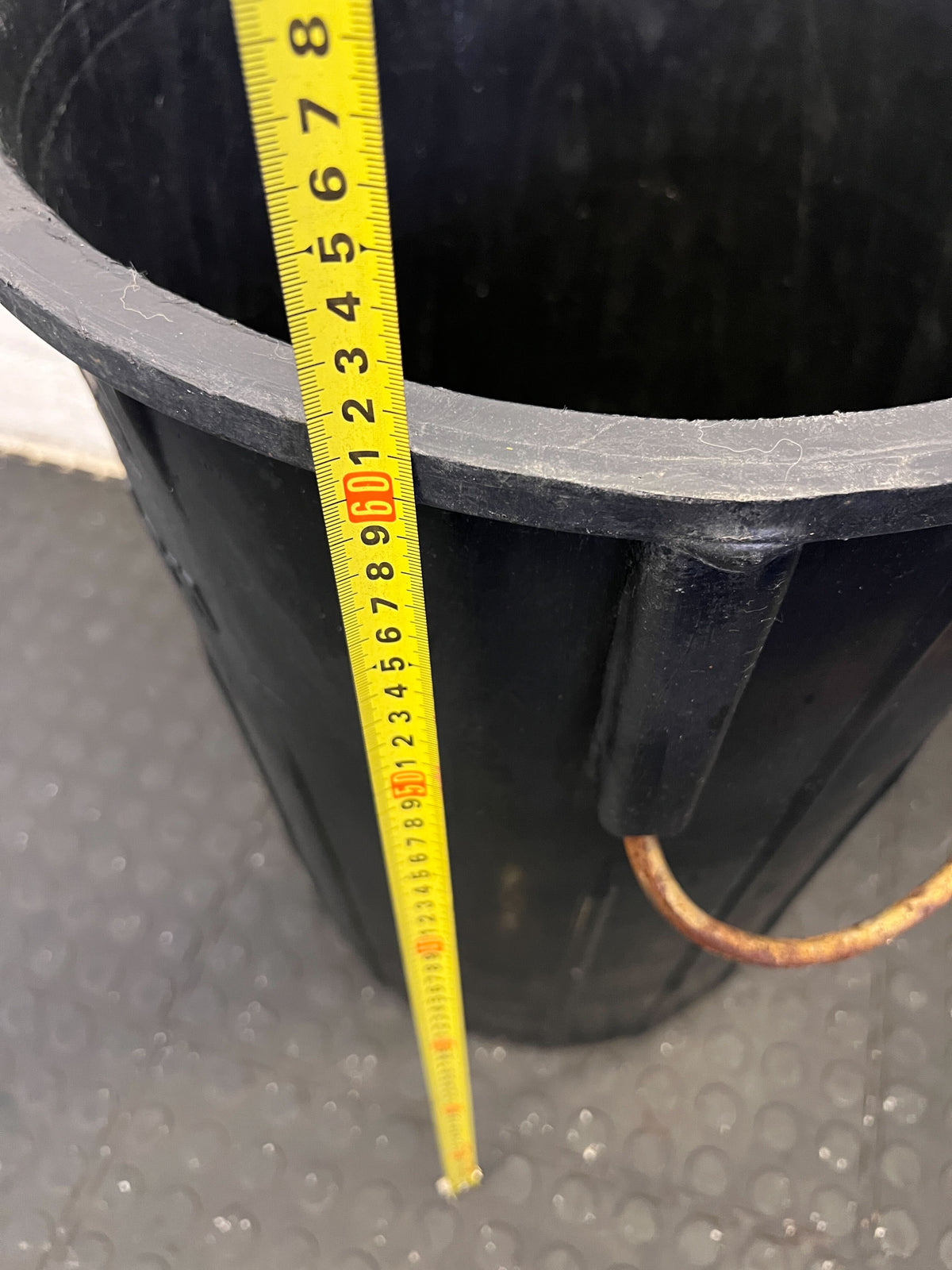 Durable Black PolyCrate Waste Bin with Handles - Light Scratches