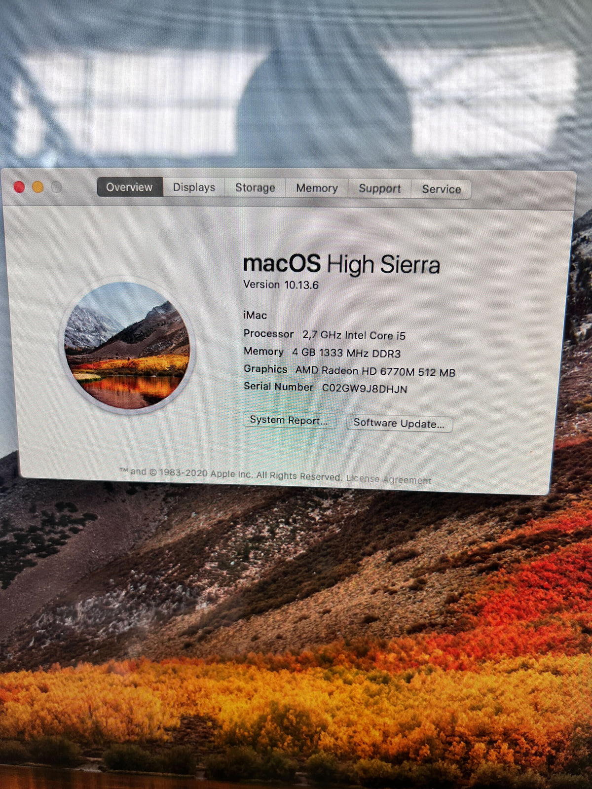 Apple iMac Desktop Computer intel core i5 4GB RAM with Silver Finish and Wireless Keyboard