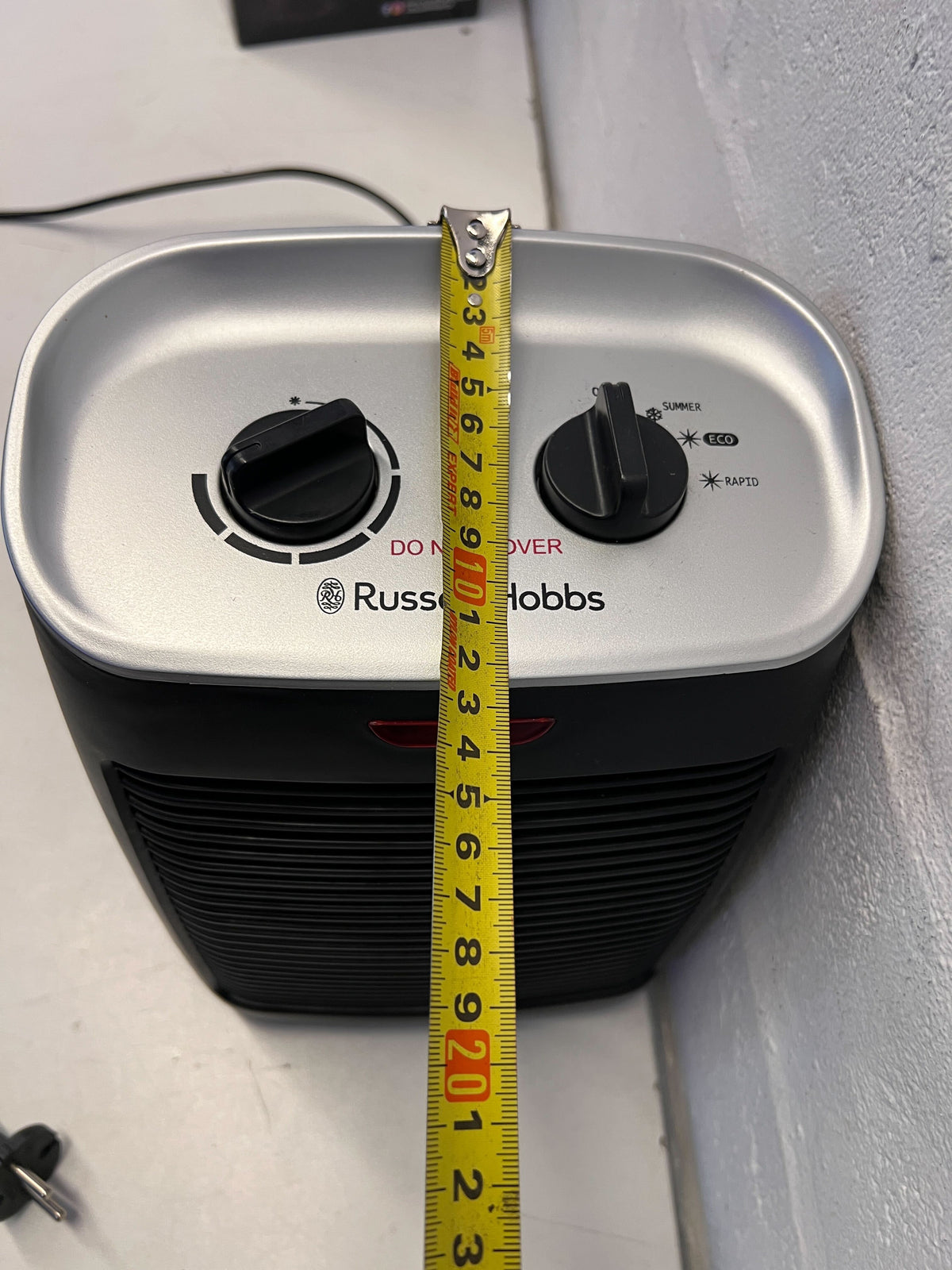 Compact Russell Hobbs Black Portable Fan-Heater – Great Condition!