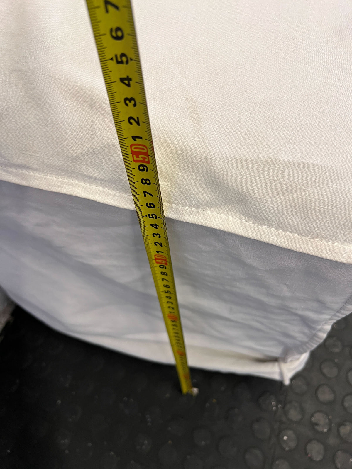 Elegant White Fabric Dining Chair with Minor Wear