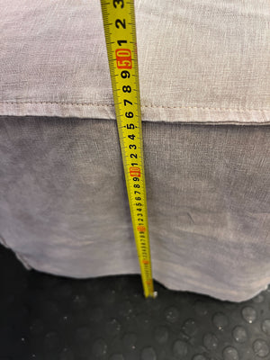 Stylish Beige Upholstered Dining Chair with Minor Wear