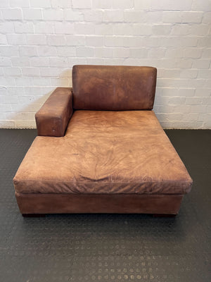 Stylish Brown Chaise Lounge - Ultimate Relaxation Piece - Minor Wear - REDUCED