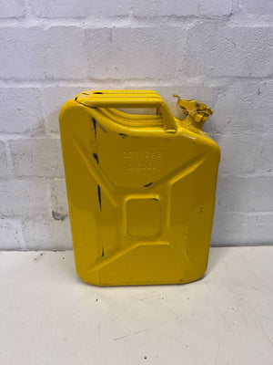 Robust 20L Yellow Metal Diesel Fuel Can