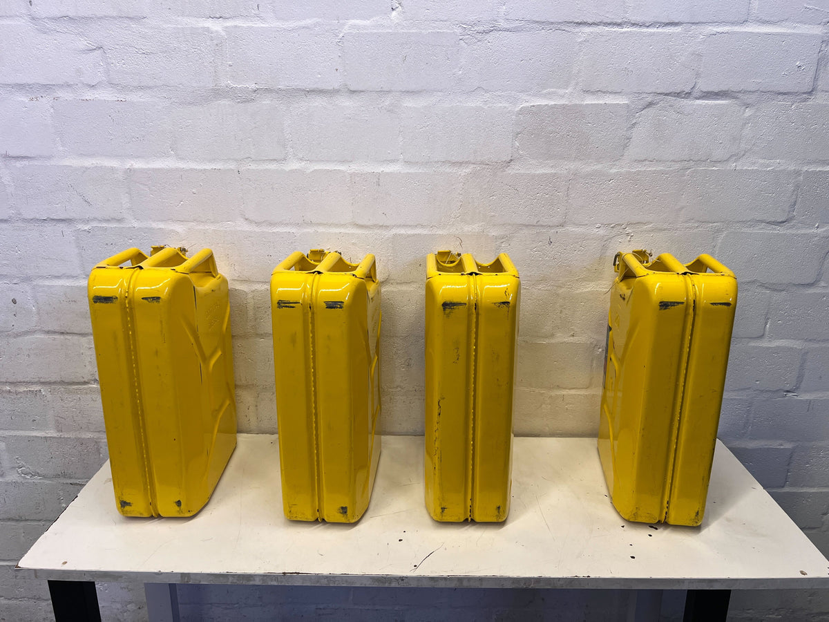 Robust 20L Yellow Metal Diesel Fuel Can