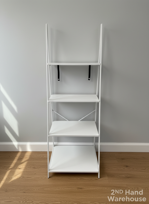 Modern White 4-Tier Ladder Shelf - 2ndhandwarehouse.com