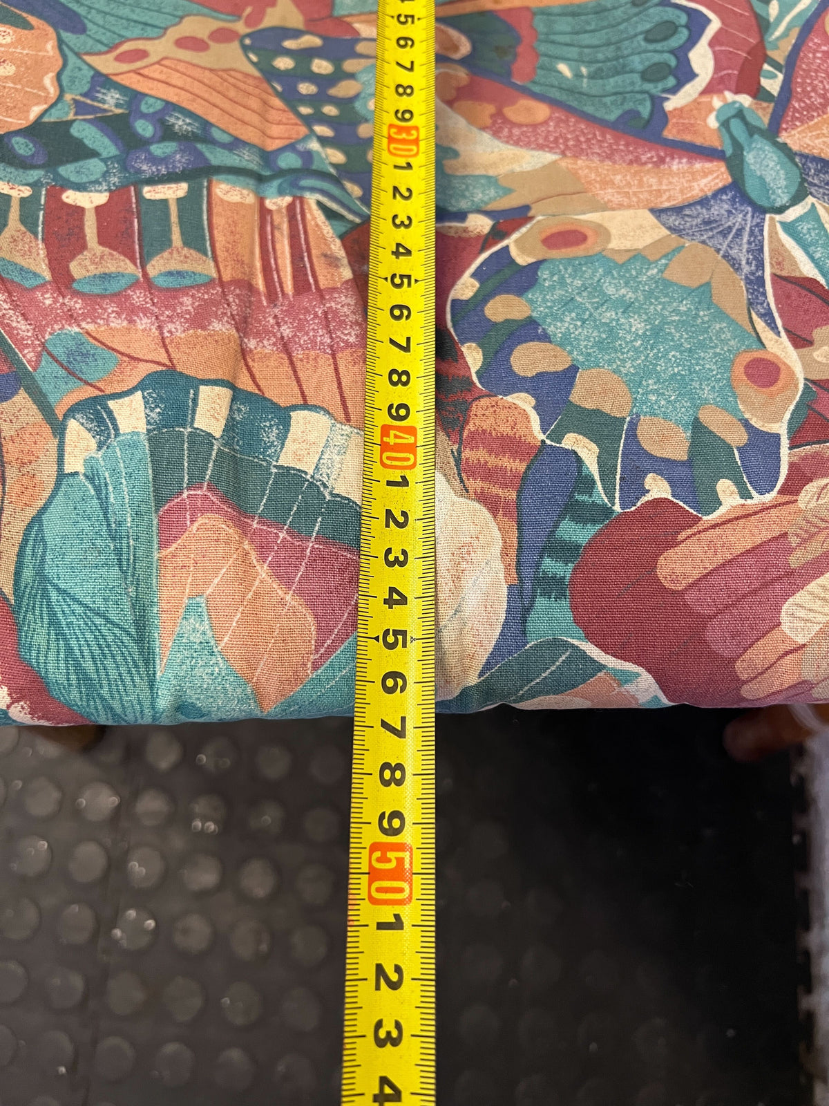 Charming Vintage Wicker Chair with Colorful Cushion