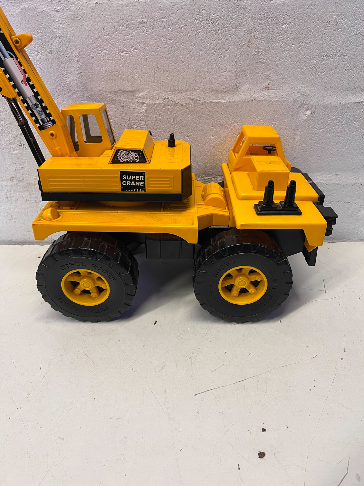 Vintage Yellow Super Crane Toy Truck