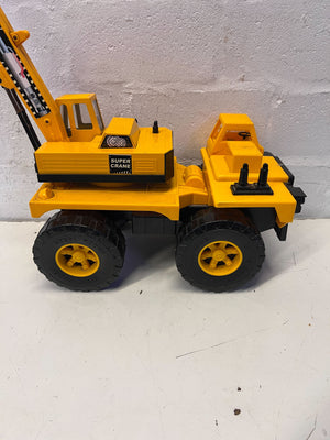 Vintage Yellow Super Crane Toy Truck
