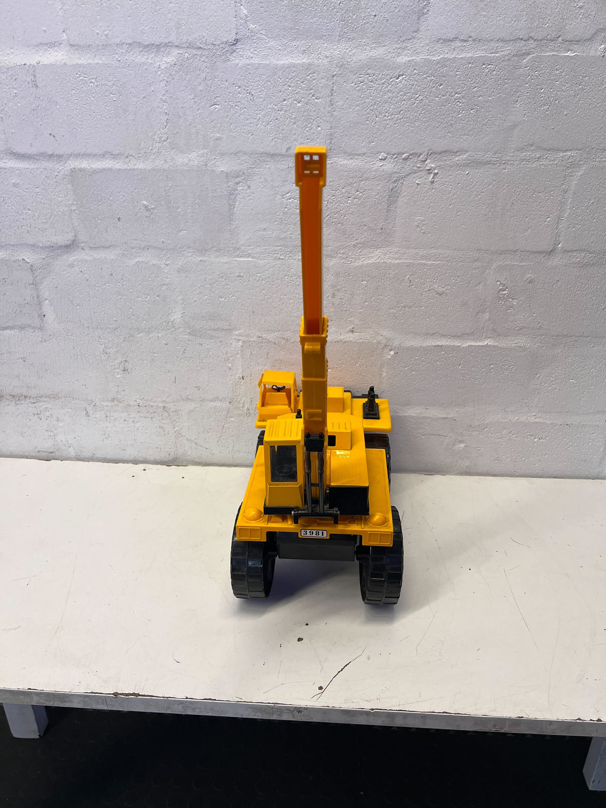 Vintage Yellow Super Crane Toy Truck