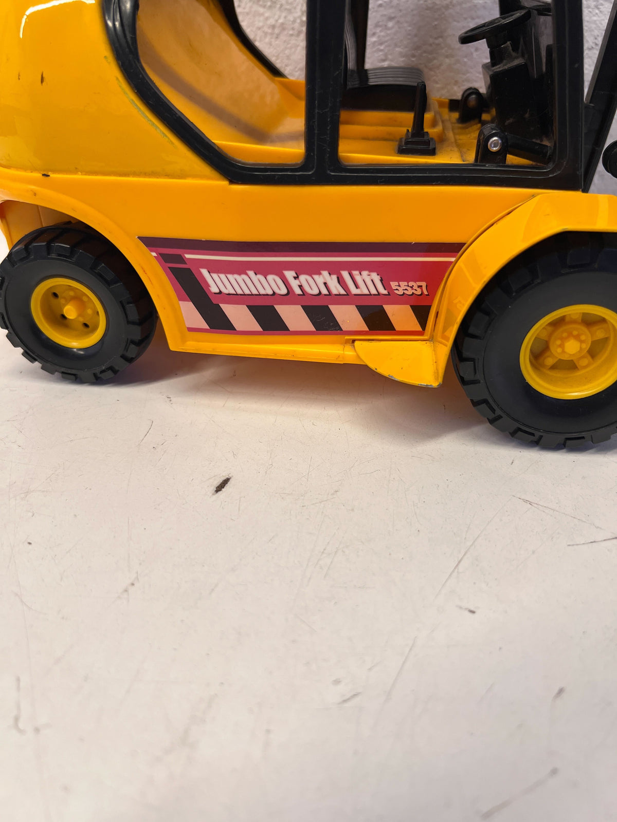 Vintage Jumbo Fork Lift Toy - Classic Yellow & Black Play Vehicle