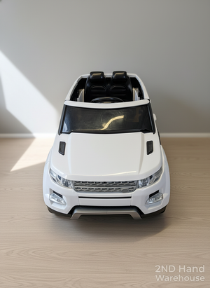 Pre-Loved White Ride-On Toy Car - Kids' Electric Adventure - Has No Remote Battery needs replacement