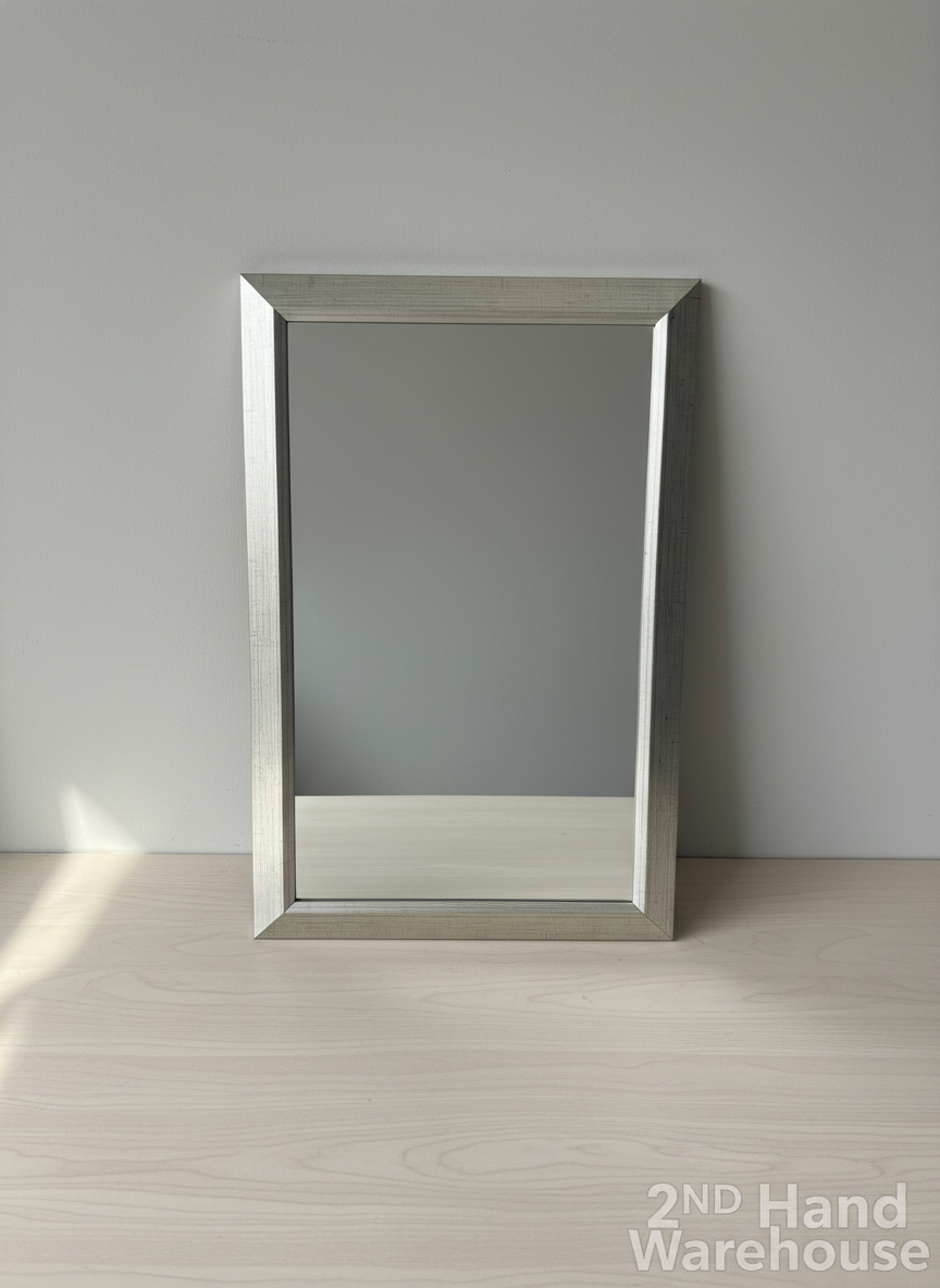 Elegant Silver-Framed Wall Mirror