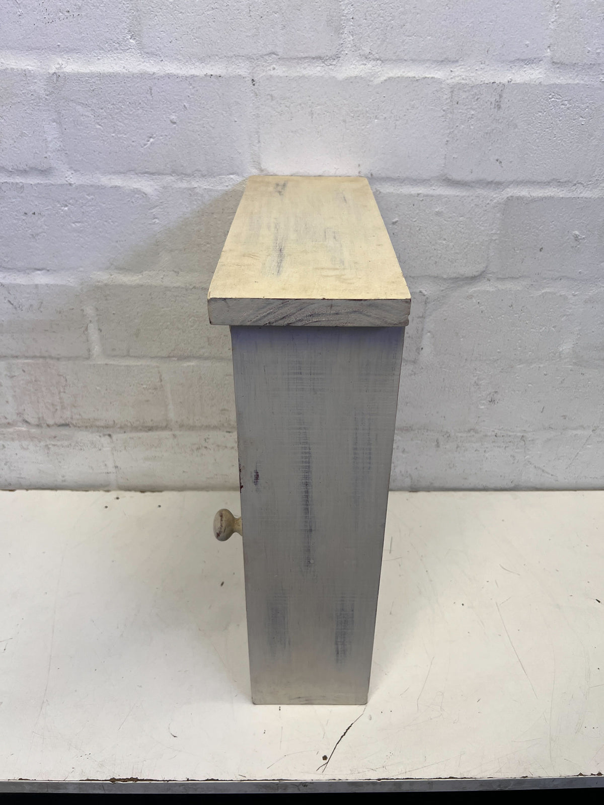 Charming Vintage Wooden Bunny-Themed Wall Decor Cabinet