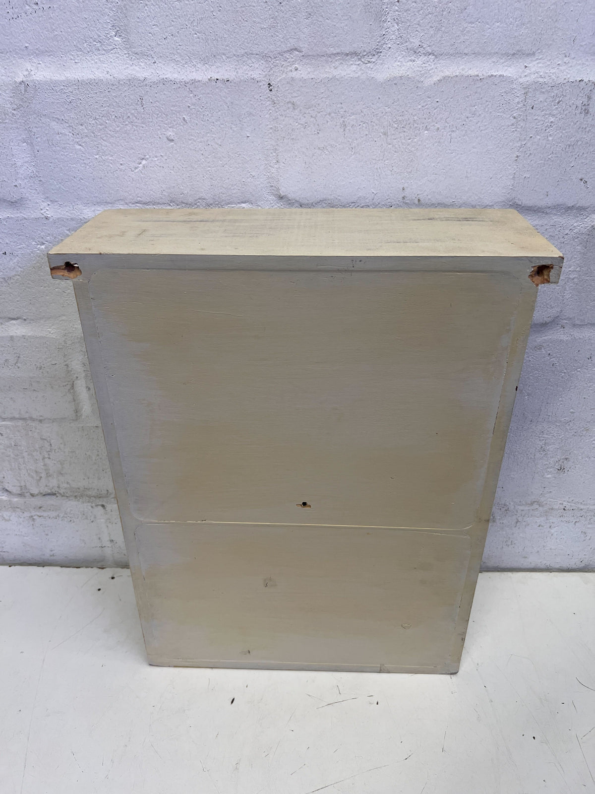 Charming Vintage Wooden Bunny-Themed Wall Decor Cabinet