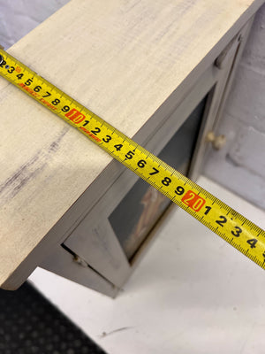 Charming Vintage Wooden Bunny-Themed Wall Decor Cabinet