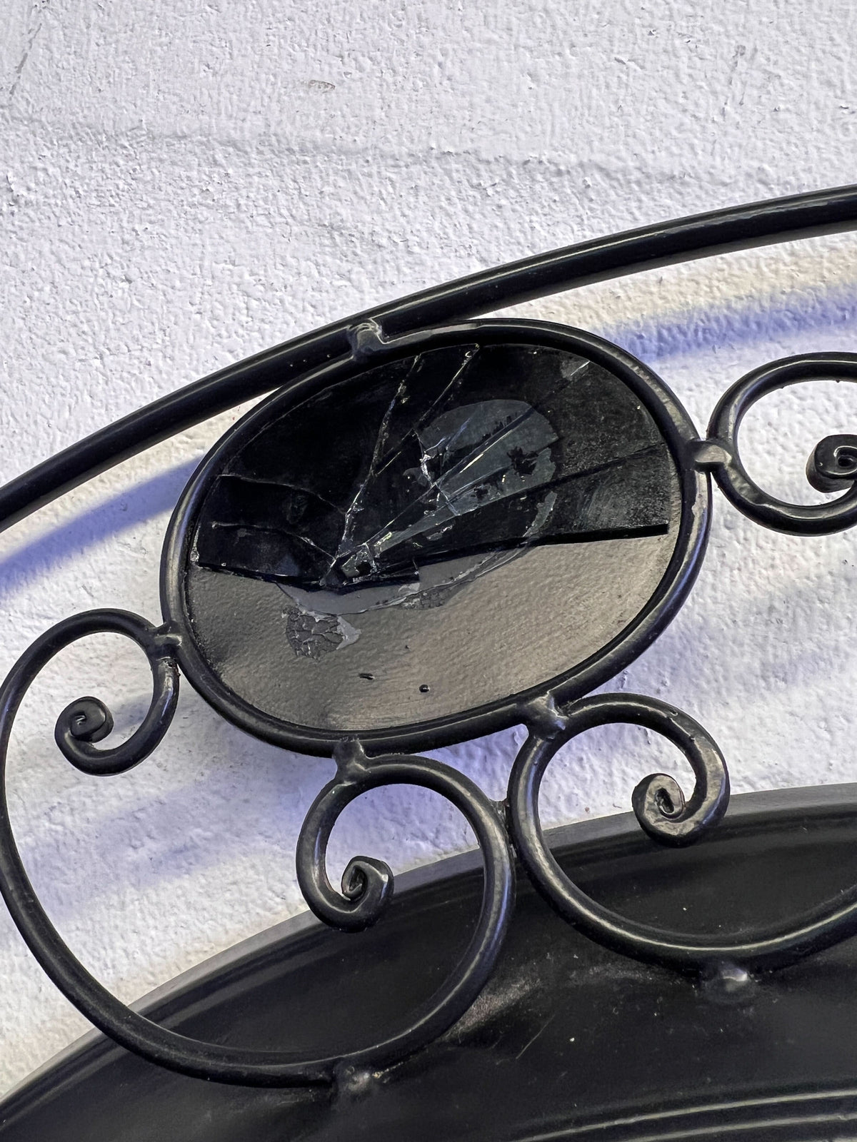 Ornate Black Metal Wall Clock - Vintage Charm