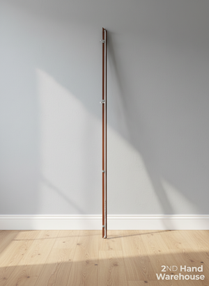 Sleek Wooden and Metal Wall-Mounted Railing