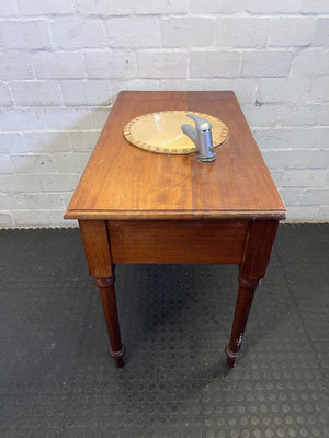 Charming Vintage Wooden Washstand with Basin & Faucet