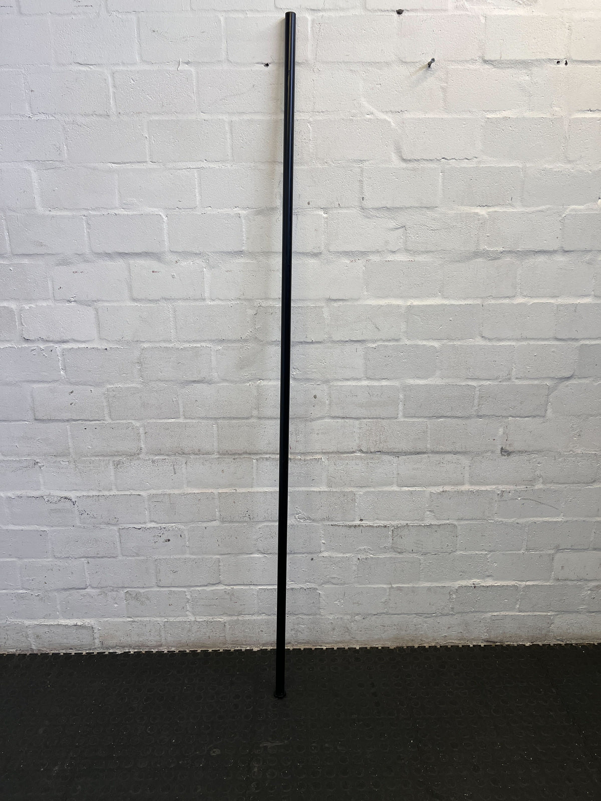 Sleek Black Wooden and Metal Wall-Mounted Railing