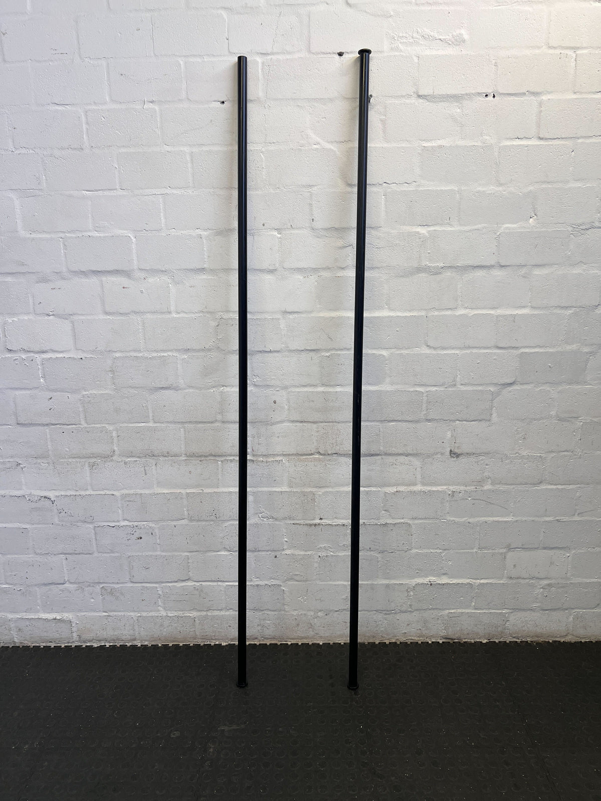 Sleek Black Wooden and Metal Wall-Mounted Railing