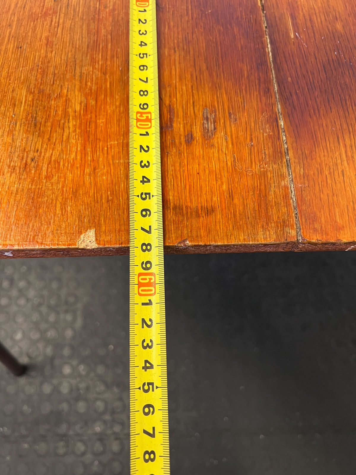 Rustic Wooden Dining Table with Brown Finish - Vintage Charm - 2ndhandwarehouse.com