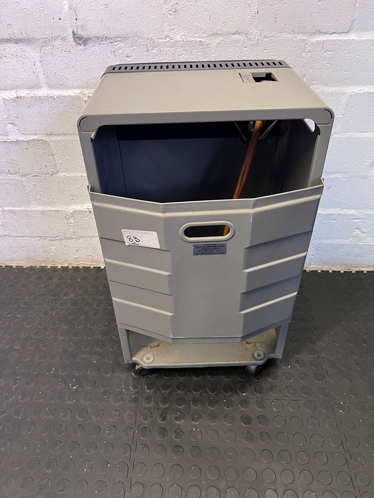 Portable Black Gas Heater - Classic Warmth on Wheels - 2ndhandwarehouse.com