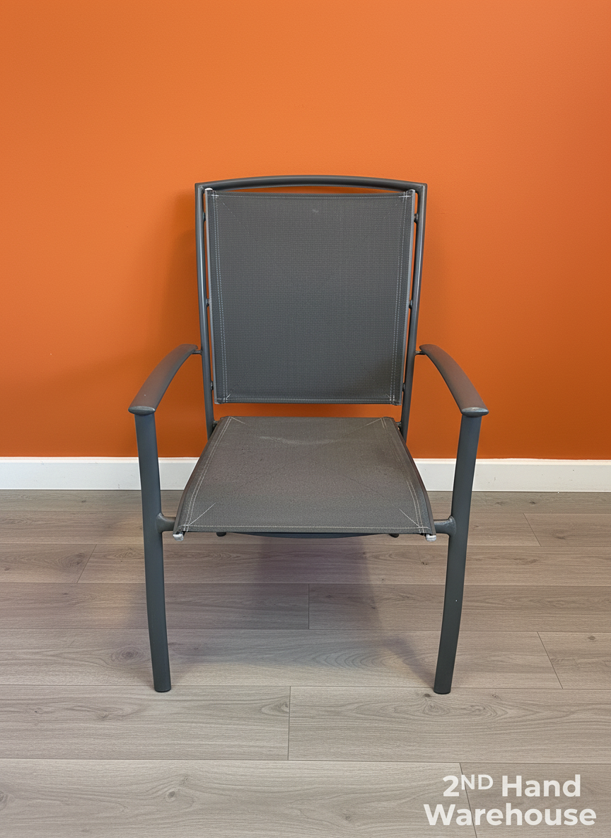 Practical Grey Outdoor Mesh Chair