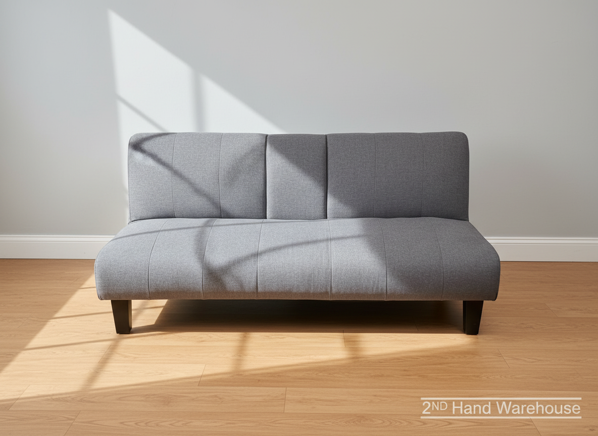 Versatile Grey Fabric Futon / Sofa Bed