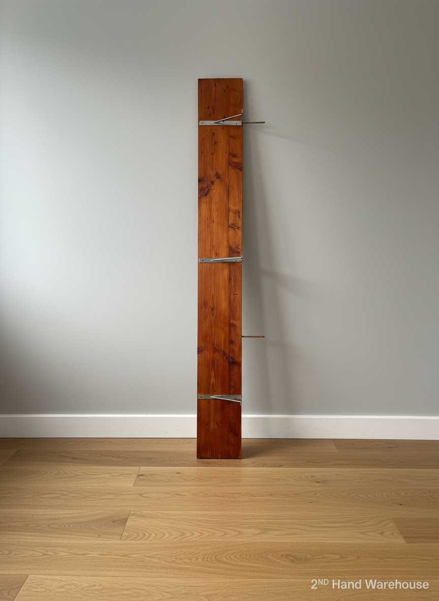 Rustic Industrial Wall-Mounted Pine Organizer Board 250 by 30 - 2ndhandwarehouse.com