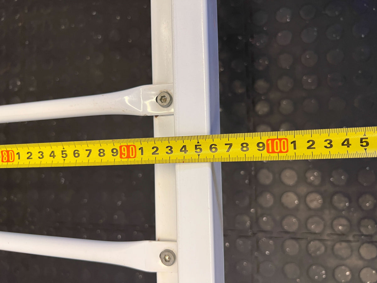 Charming White Metal Single Bed Frame with Heart Design