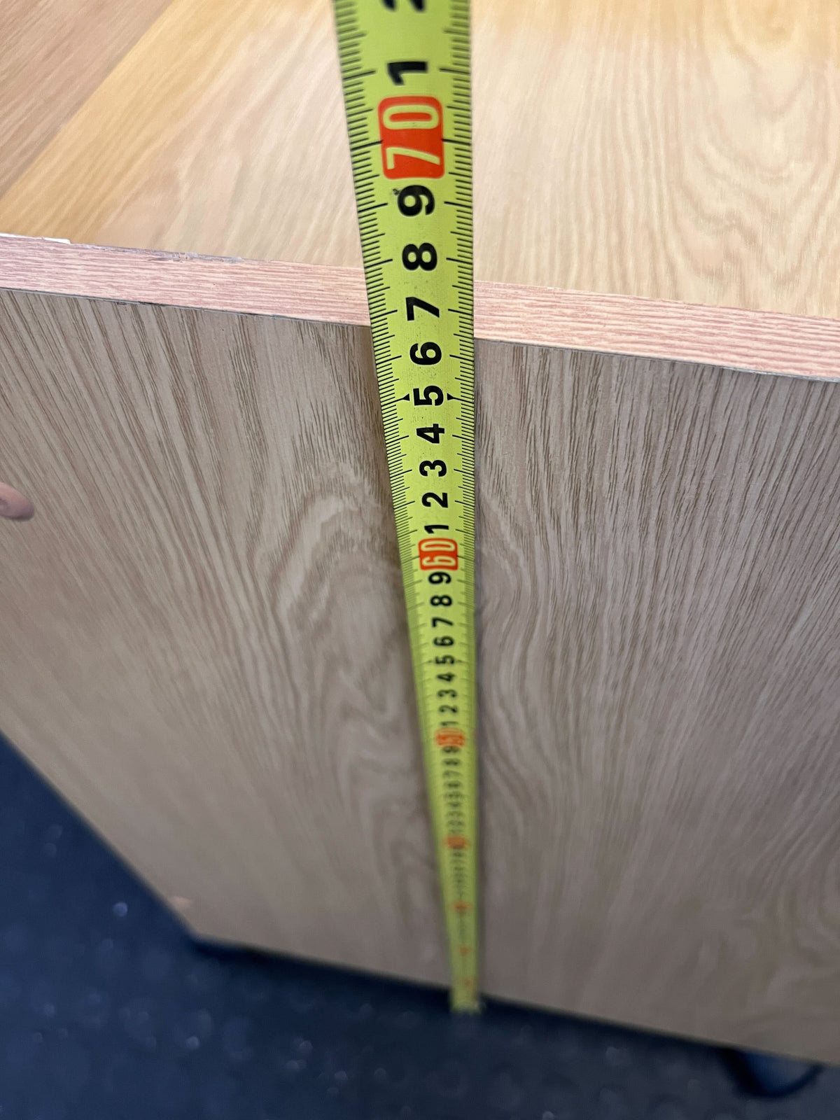 Light Oak Look Mobile Filing Cabinet with 2 Drawers & Lock - 2ndhandwarehouse.com