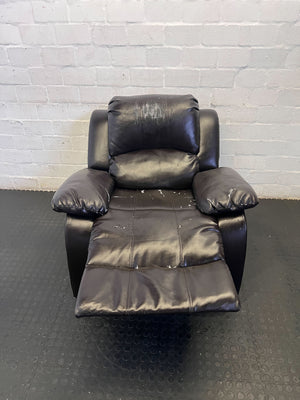 Pre-Loved Dark Brown Recliner Chair - Needs TLC