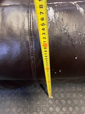 Pre-Loved Black 2-Seater Faux Leather Sofa - Recliner Style