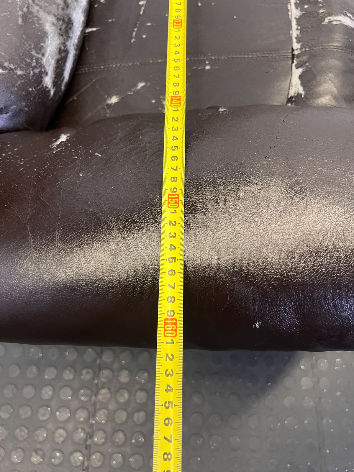 Pre-Loved Black 2-Seater Faux Leather Sofa - Recliner Style