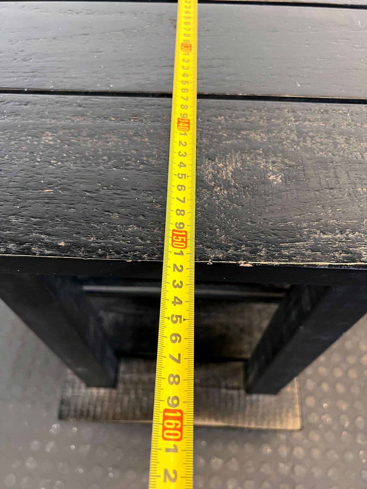 Rustic Black 2-Tier Wooden Shelf Unit