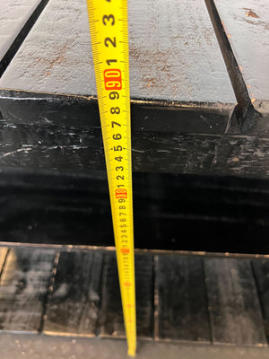 Rustic Black 2-Tier Wooden Shelf Unit