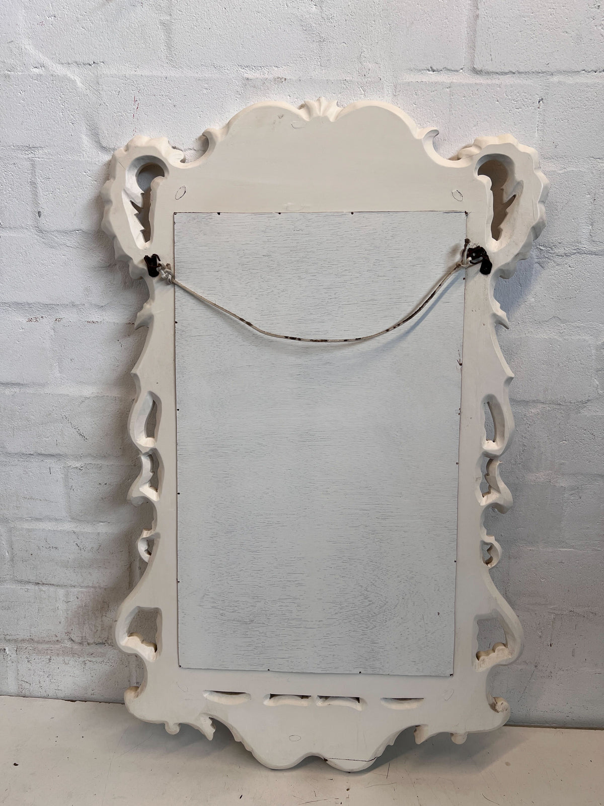 Elegant Ornate Cream Carved Wall Mirror