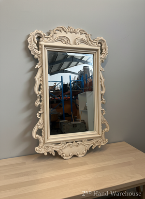 Elegant Ornate Cream Carved Wall Mirror