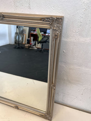 Elegant Ornate Silver Wall Mirror