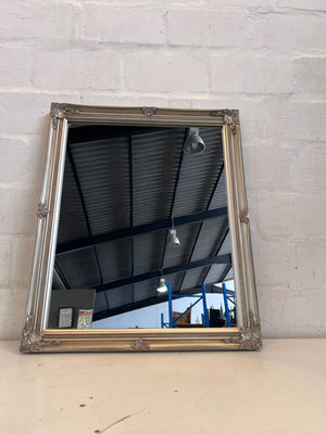 Elegant Ornate Silver Wall Mirror