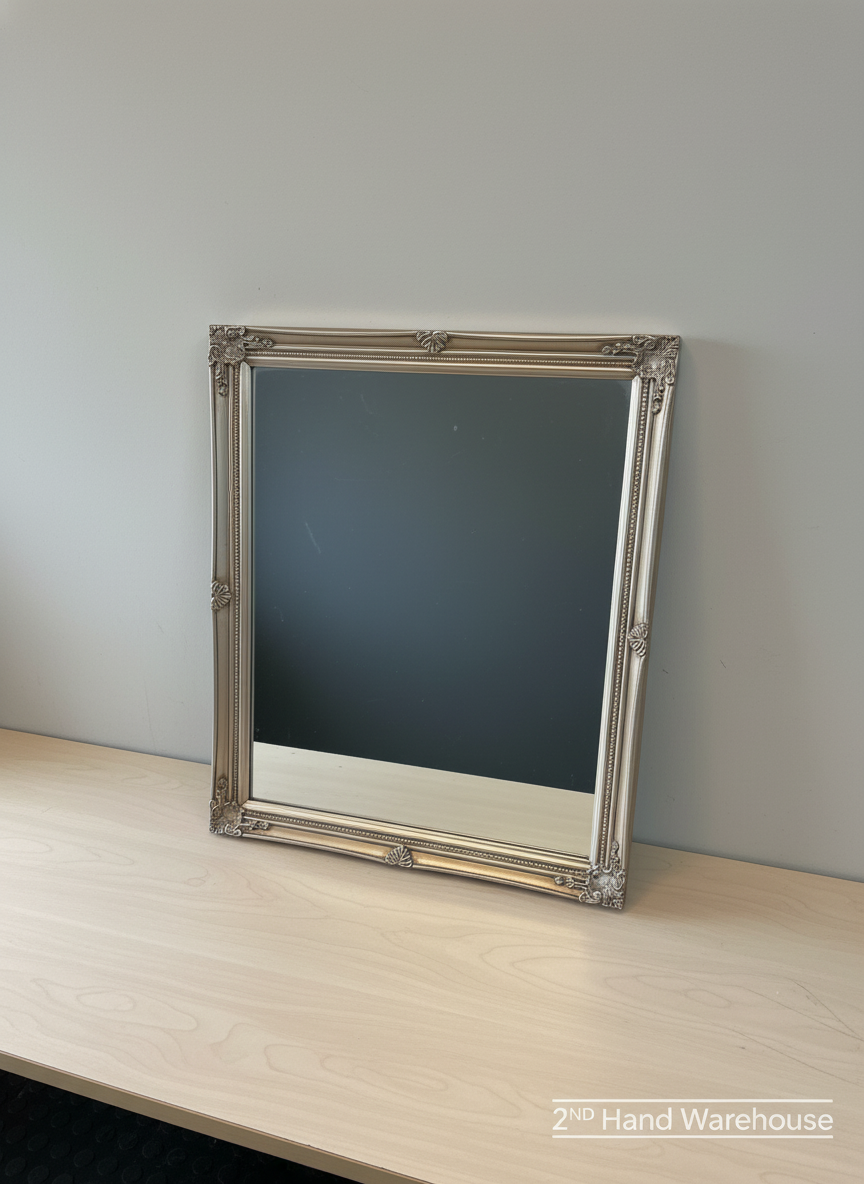 Elegant Ornate Silver Wall Mirror