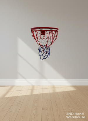 Vibrant Mini Basketball Hoop - Red, White & Blue Net