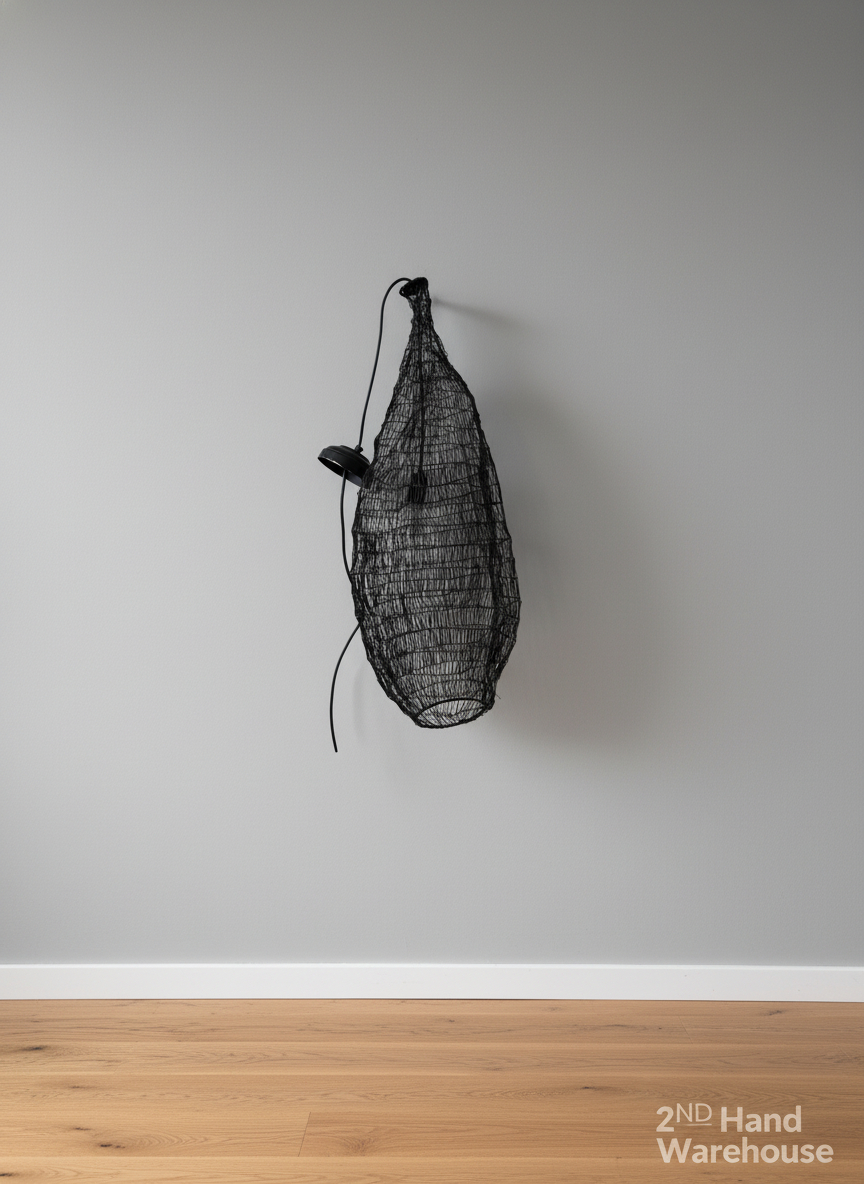 Modern Black Woven Wire Pendant Light Shade - 2ndhandwarehouse.com