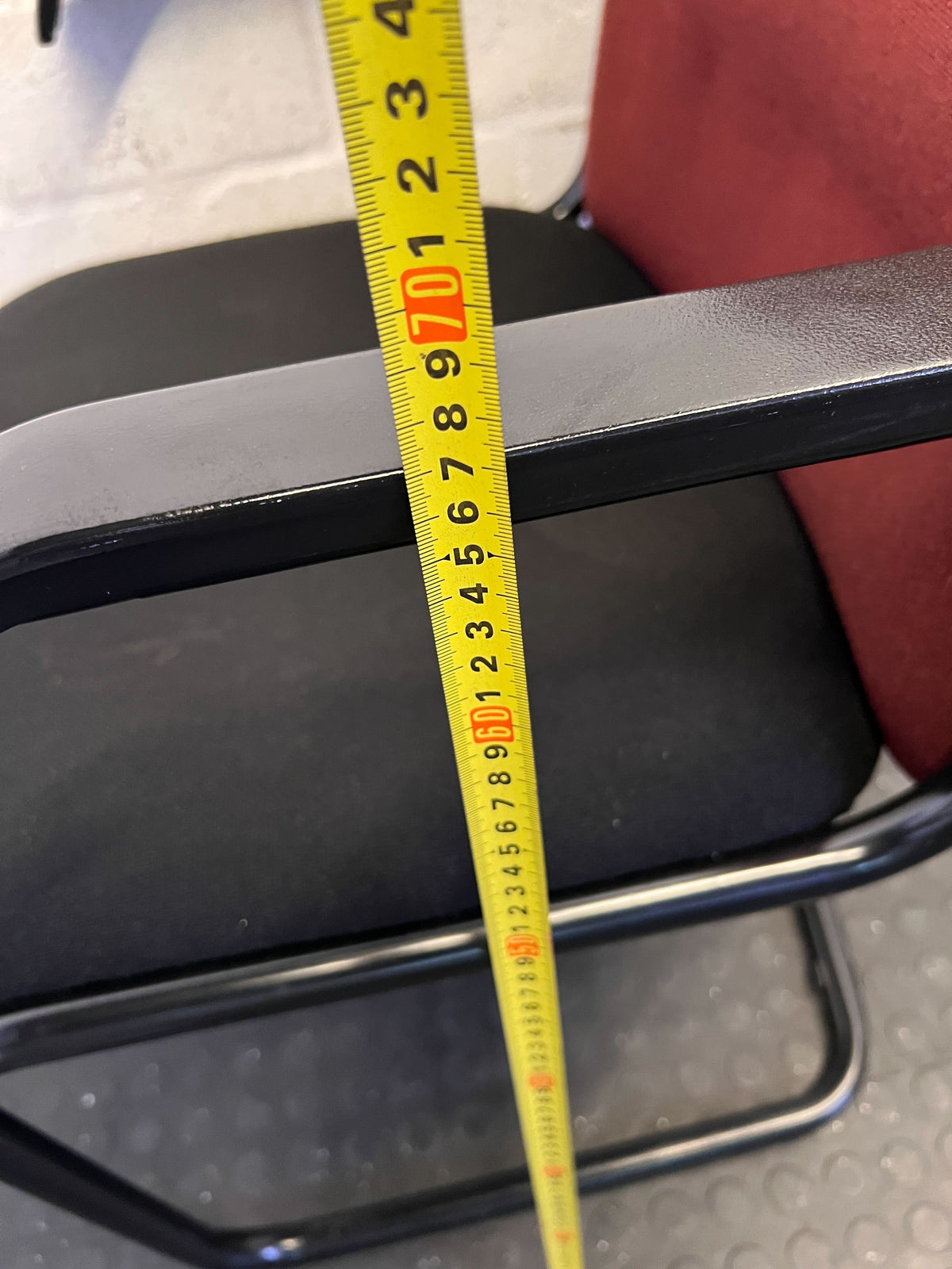 Stylish Used Office Chair - Red & Black Cantilever Design