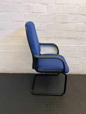Versatile Blue Fabric Office Visitor Chair